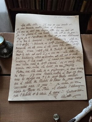 Lettre manuscrite ancienne 1918 – Correspondance intime Guerre, encre noire