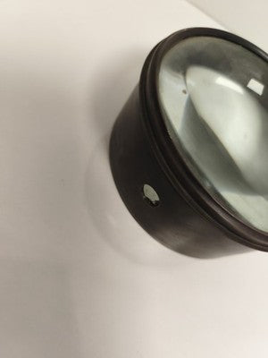 Lentille condenseur ancienne pour projecteur, loupe optique vintage, monture asp