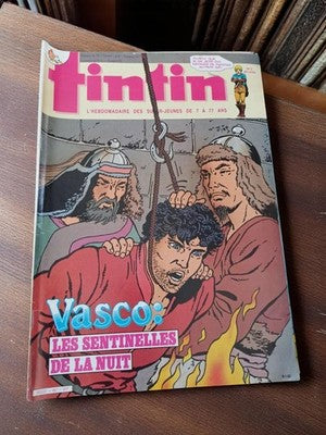 Magazine Tintin ancien 1985 Vasco Sentinelles de la Nuit vintage illustré