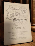 Partition ancienne Fantaisie sur l’Étoile du Nord Meyerbeer Genin vintage opéra-