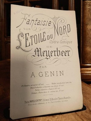 Partition ancienne Fantaisie sur l’Étoile du Nord Meyerbeer Genin vintage opéra-