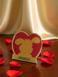 Pin's émaillé vintage FOUILLY cœur jaune rouge publicité badge
