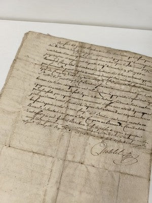 Lettre administrative manuscrite 1788, notaire royal, papier vergé XVIIIe