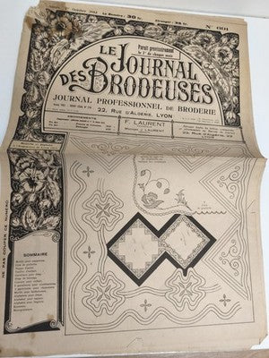 Journal ancien broderie 1952 Le Journal des Brodeuses motif vintage Lyon