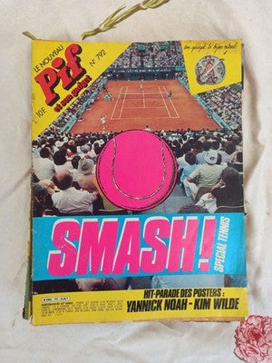 Magazine Pif n°792 vintage années 80, Smash spécial tennis, presse rétro