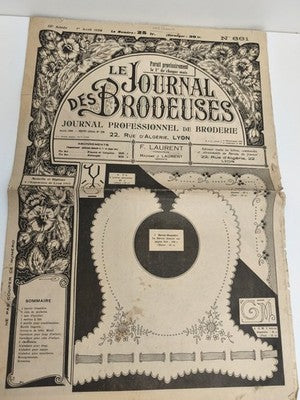 Ancien journal broderie Le Journal des Brodeuses 1950 motif vintage