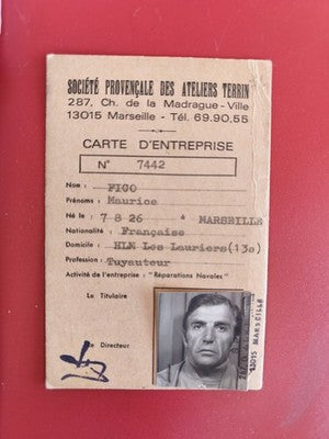 Ancienne carte entreprise Société Provençale Ateliers Terrin Marseille vintage
