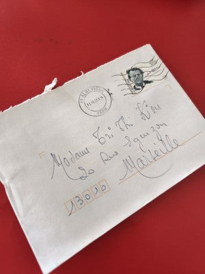 Ancienne enveloppe timbrée oblitérée France 1973 pour collection philatélie vint