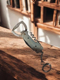 Décapsuleur ancien multifonction vintage porte-clés rétro ustensile de bar