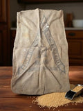 Sac en toile de jute ancienne, HOLLAND, déco vintage rétro, sac à grains