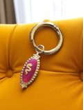 Pendentif vintage doré ovale rose serpent fantaisie métal doré rétro