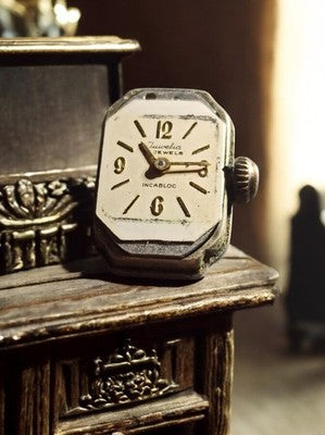 Mouvement montre Juwelia vintage mécanique octogonal cadran blanc Incabloc HS