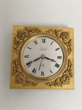 Horloge de table Imhof suisse, cadran argenté, style baroque vintage