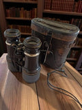 Jumelles anciennes vintage avec étui rigide, optique noire, paire binoculars rét