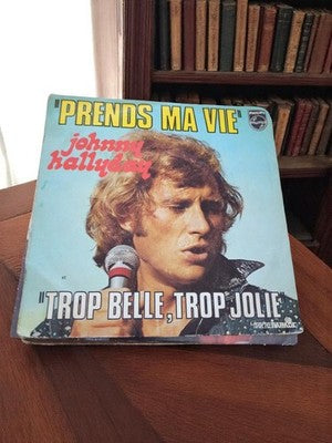 Vinyle 45 tours Johnny Hallyday Philips Prends ma vie vintage rétro pochette pho