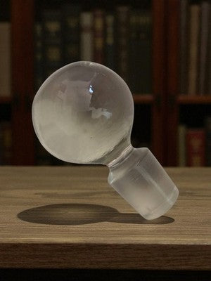 Bouchon ancien en verre dépoli pour carafe, vintage déco rétro, collection