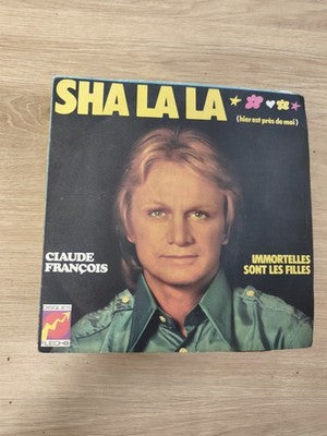 Vintage 45T Claude François Sha La La pochette originale rétro Disques Flèche