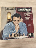 Vinyle 45 tours ancien Charles Aznavour rétro collection chanson française état