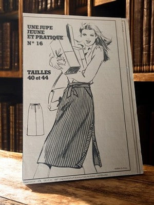 Patron couture vintage jupe années 80 N°16 tailles 40 44 ancien rétro