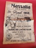 Ancien journal Massalia Théâtre Noël 1950 vintage Marseille illustré rare
