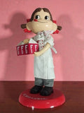 Figurine Peko-Chan vintage vinyle souple Fukuya tenue pâtissière Japon