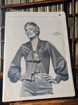 Patron couture vintage 1971 N°7500 Femmes d’Aujourd’hui blouse pantalon rétro