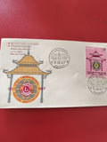 Vintage FDC Vietnam 1967 Lions International, premier jour, timbre rose, Saigon