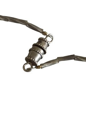 Collier pendentif cheval perles roses vintage bijou fantaisie occasion