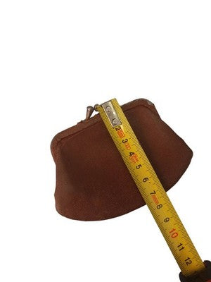 Porte-monnaie vintage ancien cuir brun rétro – Accessoire porte monnaie