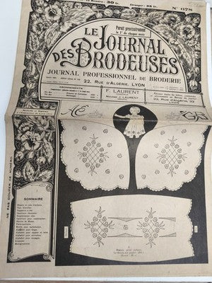 Ancien journal broderie Le Journal des Brodeuses 1915 motif enfant Lyon