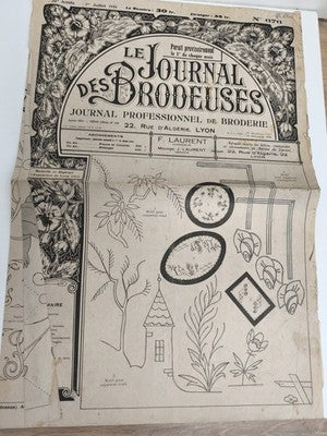 Journal ancien broderie 1951 Le Journal des Brodeuses Lyon motif vintage