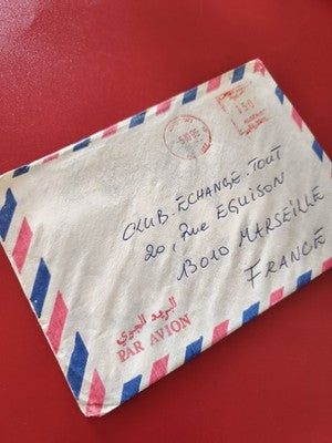 Ancienne enveloppe oblitérée Algérie Par Avion pour collection philatélie vintag