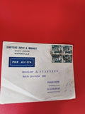 Ancienne lettre vintage Marseille Tananarive timbres oblitérés France avion