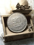 Jeton de casino vintage métal 50 cents Casino de Cassis ancien pièce jeu