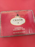 Ancienne boîte à cigare métal publicitaire Craven A vintage rouge collector