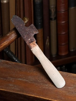 Ouvre-boîte ancien à manche bois, outil vintage, lame acier, marque ancienne
