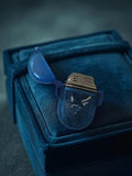 Briquet vintage capsule bleu rétro, ancien briquet de collection original