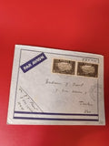 Ancienne lettre vintage Par Avion timbres oblitérés Maroc collection philatélie