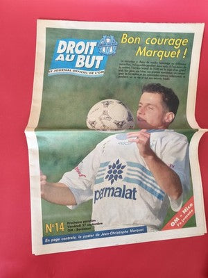 Vintage journal rétro Olympique de Marseille Droit au But ancien football collec