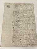 Lettre administrative manuscrite 1814 sur papier vergé, cachet XIXe