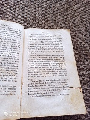 Livre ancien Chateaubriand Les Natchez Tome I 1834 Paris rare édition XIXe