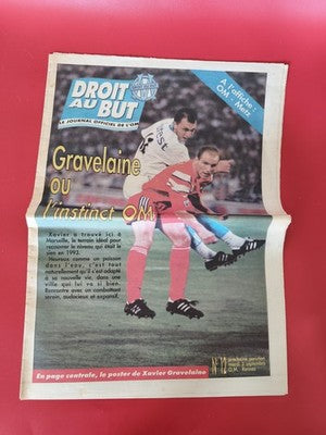 Vintage journal ancien football Olympique de Marseille Droit au But rétro collec