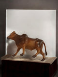 Figurine vache Starlux ancienne vintage brun translucide déco rétro d'occasion