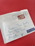 Ancienne enveloppe timbrée oblitérée Côte d?Ivoire 1966 collection philatélie