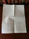 Lettre manuscrite ancienne 1946 post-Seconde Guerre, papier ligné, écriture à l’