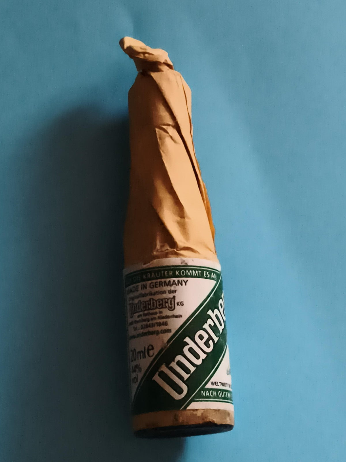 Mignonnette vintage Underberg 20ml alcool Allemagne apéritif digestif