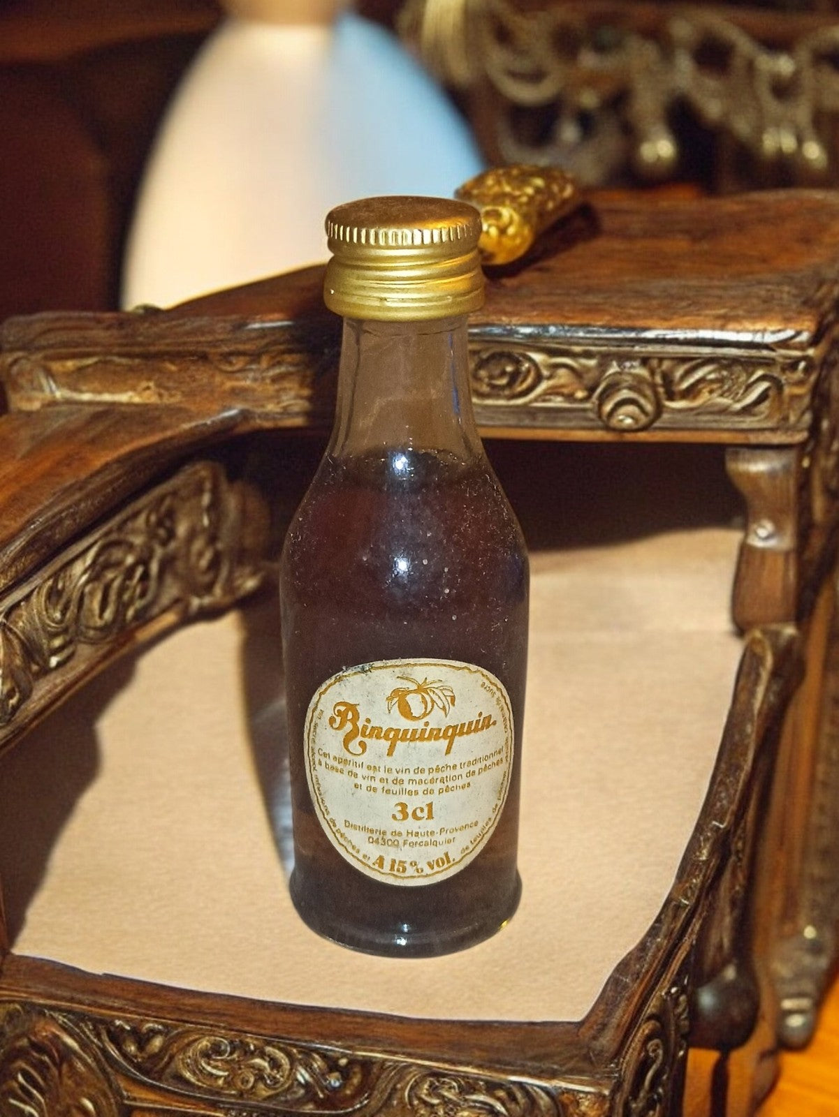 Mignonette alcool Rinquinquin vintage France 3cl apéritif bouteille ancienne