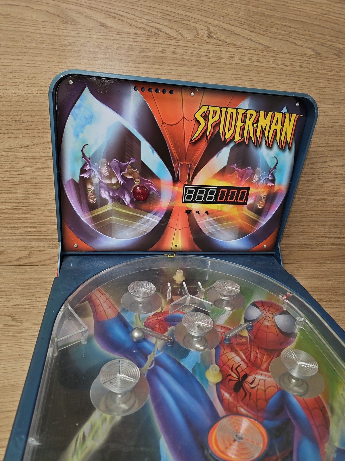 Flipper rétro Spider-Man 2003 ancien jeu de table vintage Marvel occasion collec