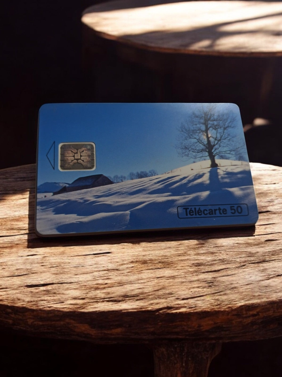 Carte téléphonique vintage Télécarte 50 unités paysage hiver puce