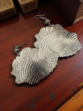 Boucles d’oreilles vintage Île de la Réunion gravées – fantaisie rétro exotique